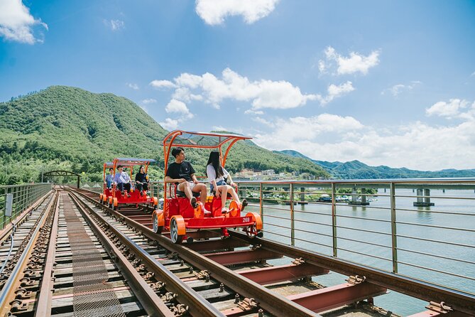 Samaksan Cable Car and Nami Island Day Escape with Railbike - Gapyeong Rail Bike at Gapyeong Rail Park: Iron Bridges and a Movie Route