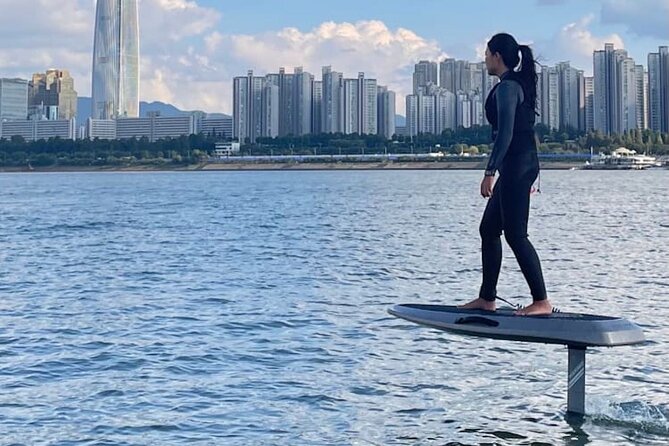 Seoul : Efoil & Windsurf Experiences in Han River - E-foil on the Han River: where the ride turns into a real view-seeker moment