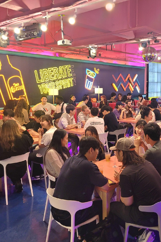 Seoul: Korean & English Language Exchange Global Party - Hongdae language exchange, theme cards, and seat swaps