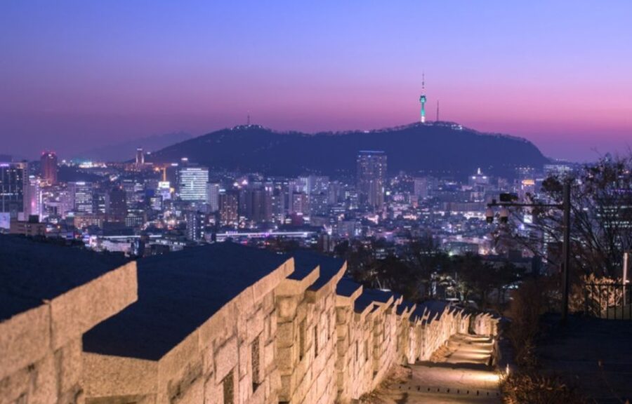 Seoul skyline at dusk