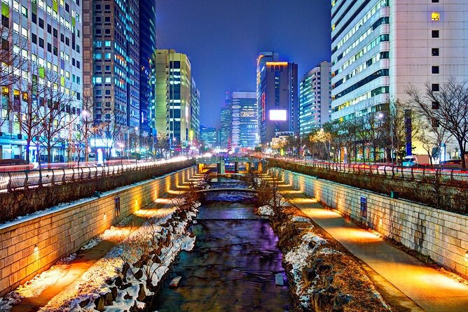 Special City Night Tour - Cheonggyecheon Stream at night: a calm walk that balances the tour